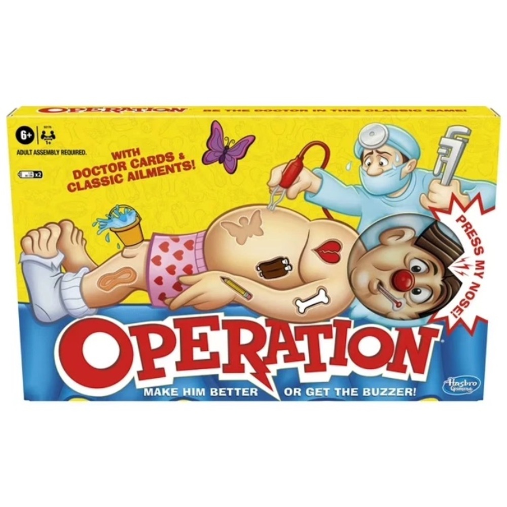 Hasbro Gaming Classic Operation Electronic Board Game